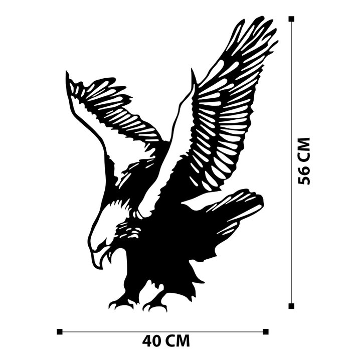 Wallity Eagle Metal Decor - Escultura de Pared de Metal Negra Wallity Eagle Metal Decor - Escultura de Pared de Metal Negra